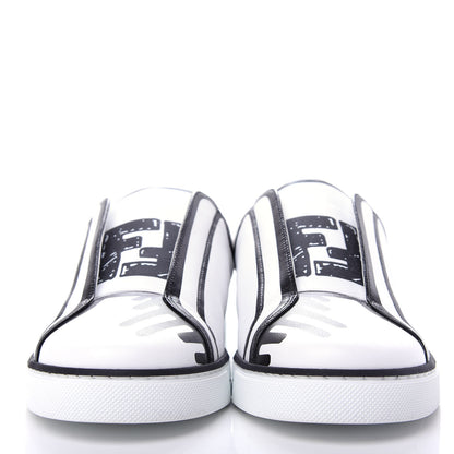Fendi X JOSHUA VIDES Nappa Rockoclick Slip On Sneakers 39 Snow White Black 2 of 11