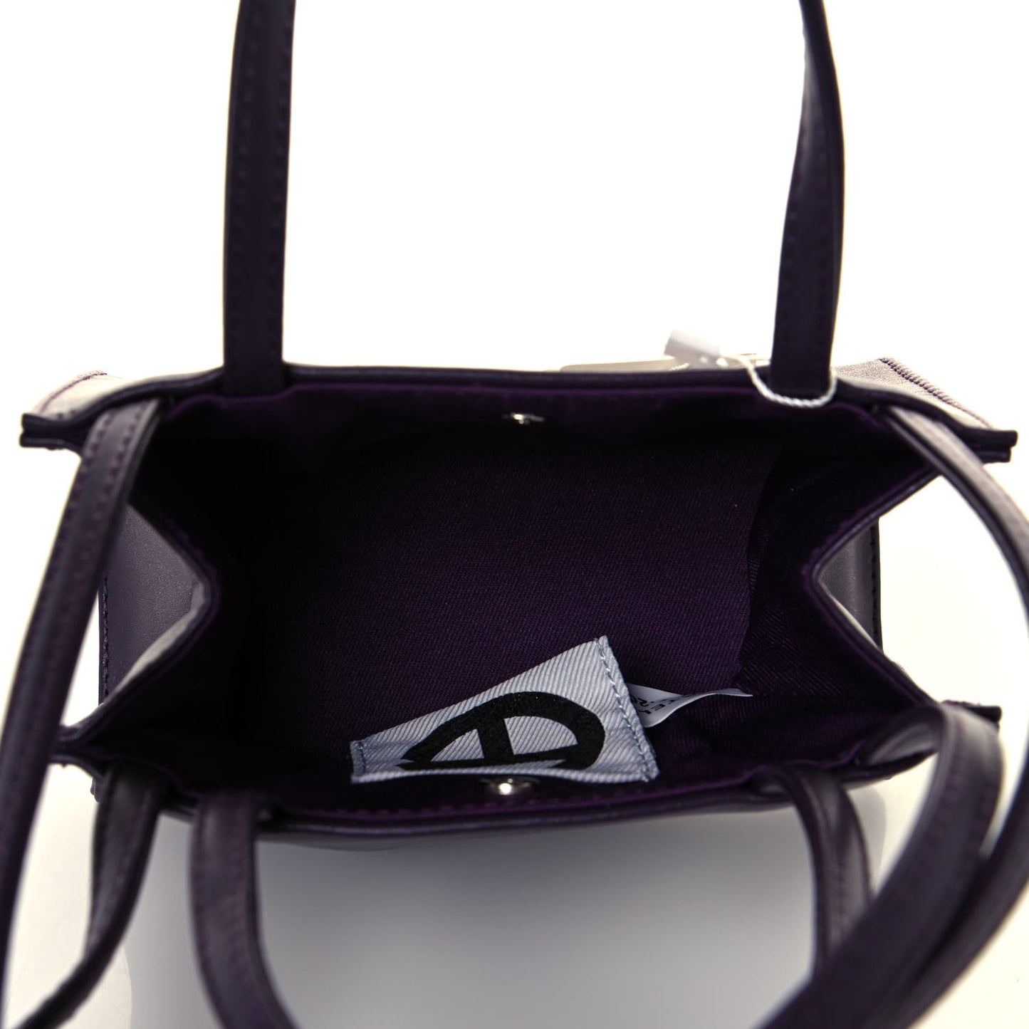 Vegan Leather Small Shopping Bag Eggplant