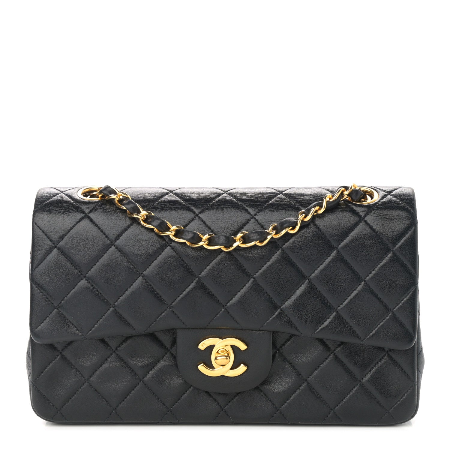 Chanel Lambskin Quilted Small Double Flap Black 1 of 10