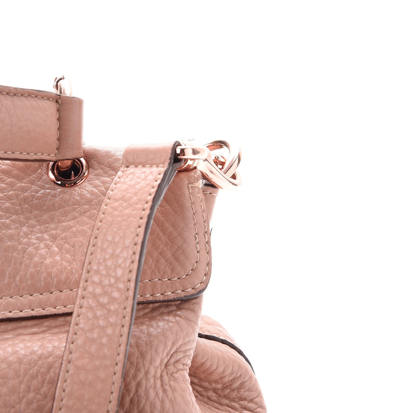 Heavy Grain Calfskin Edie Crossbody Powder Beige