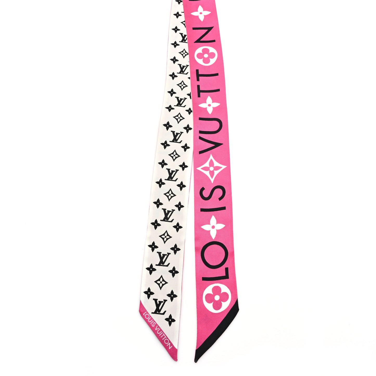 Silk Monogram Infinity BB Bandeau Pink Black