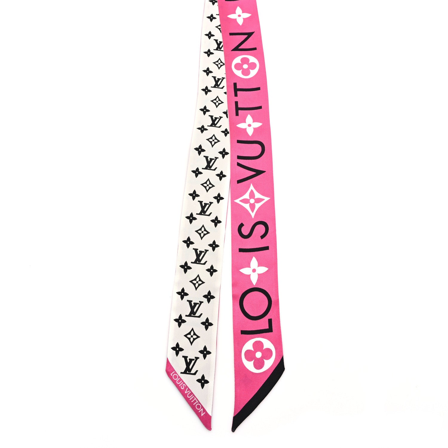 Louis Vuitton Silk Monogram Infinity BB Bandeau Pink Black 2 of 3