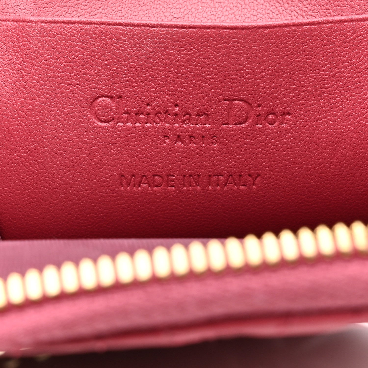 Christian Dior Lambskin Cannage Lady Dior Phone Holder Strawberry Pink 6 of 7
