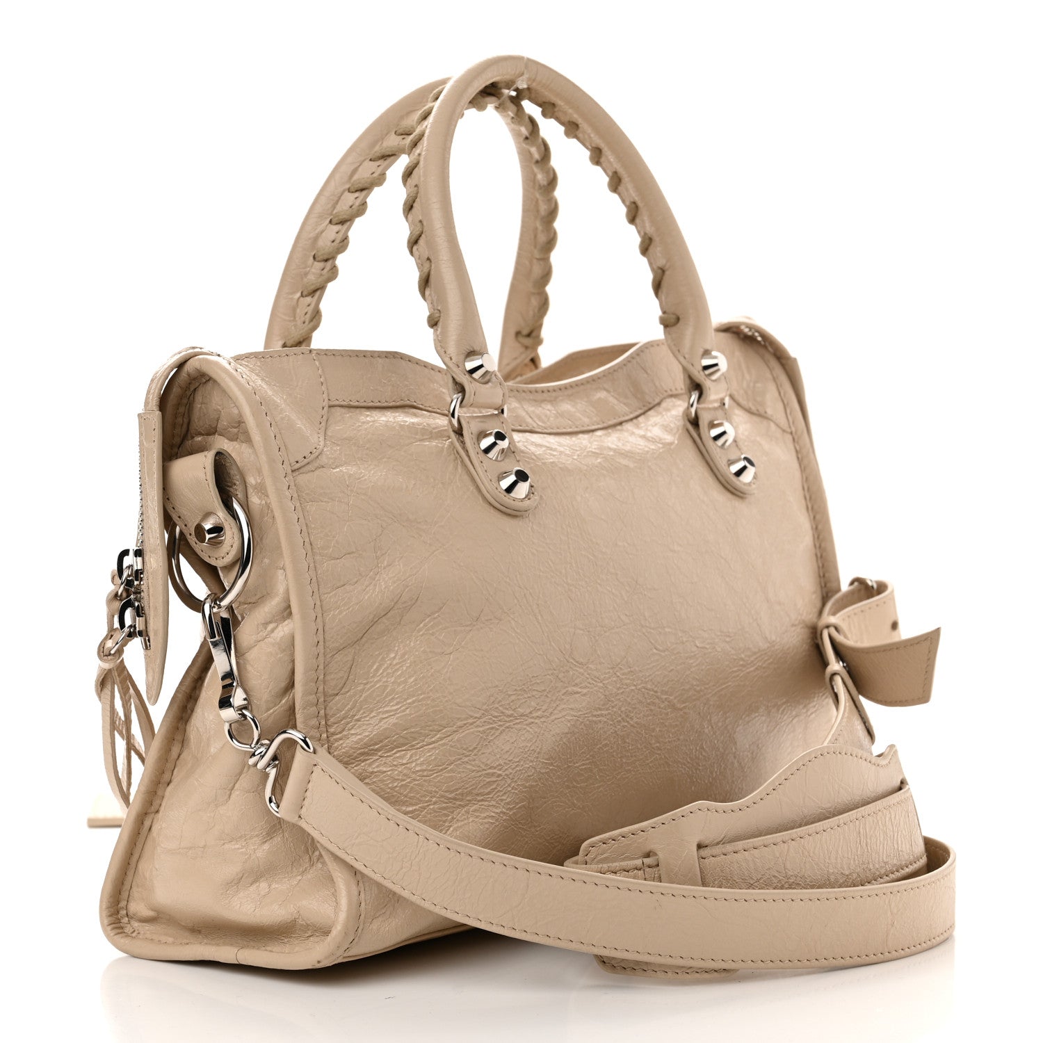 Balenciaga Agneau Classic Silver Hardware S City Beige Tapioca 3 of 12