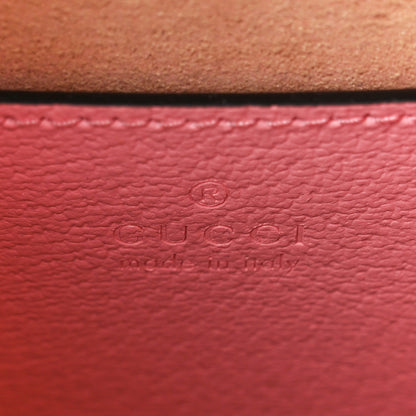 Gucci Textured Dollar Calfskin Web Mini Diana Tote Bag Wild Rose Black 6 of 9