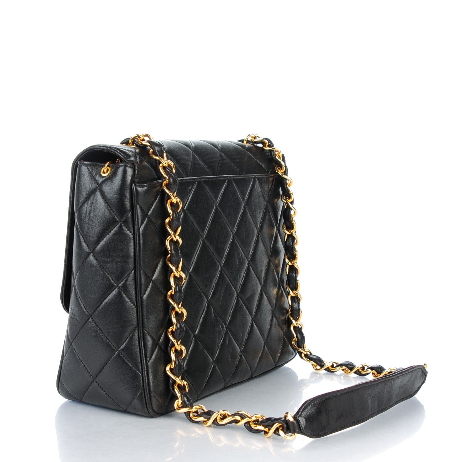 Chanel Lambskin Quilted Medium Single Flap Black 3 of 10