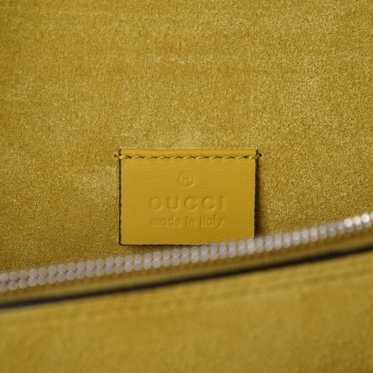GG Supreme Monogram Crystal Bow Embroidered Medium Dionysus Shoulder Bag Yellow