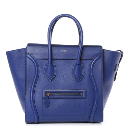Celine Drummed Calfskin Mini Luggage Indigo 1 of 21