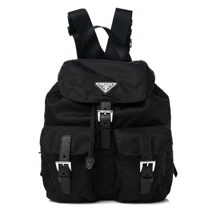 Prada Tessuto Nylon Saffiano Small Backpack Black 1 of 10