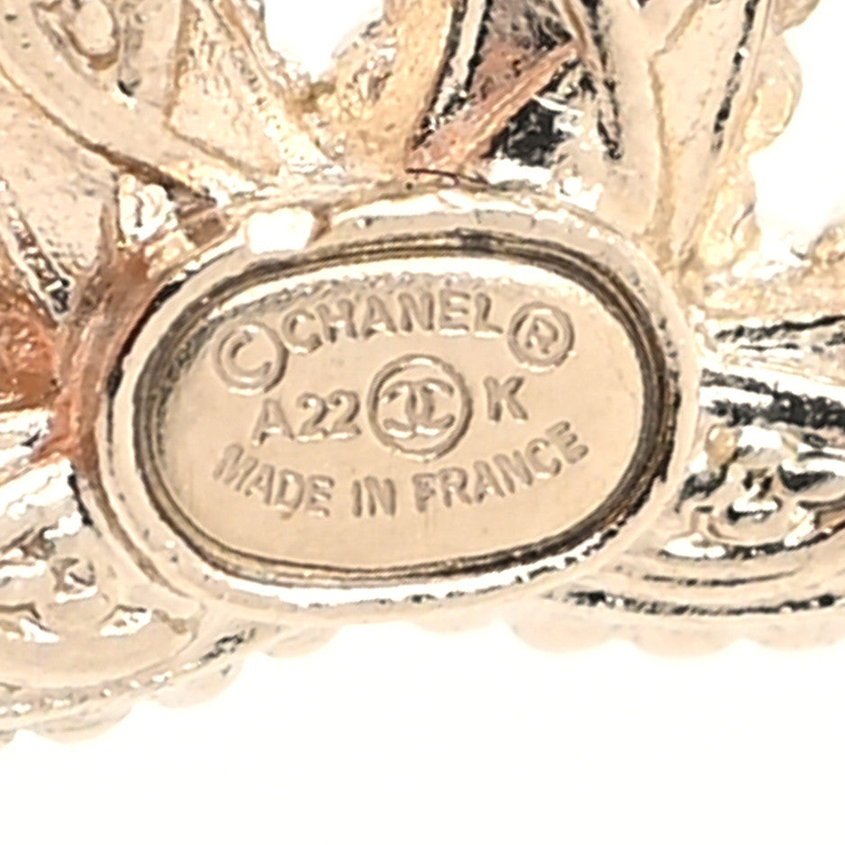Chanel Metal CC Earrings Gold 4 of 4