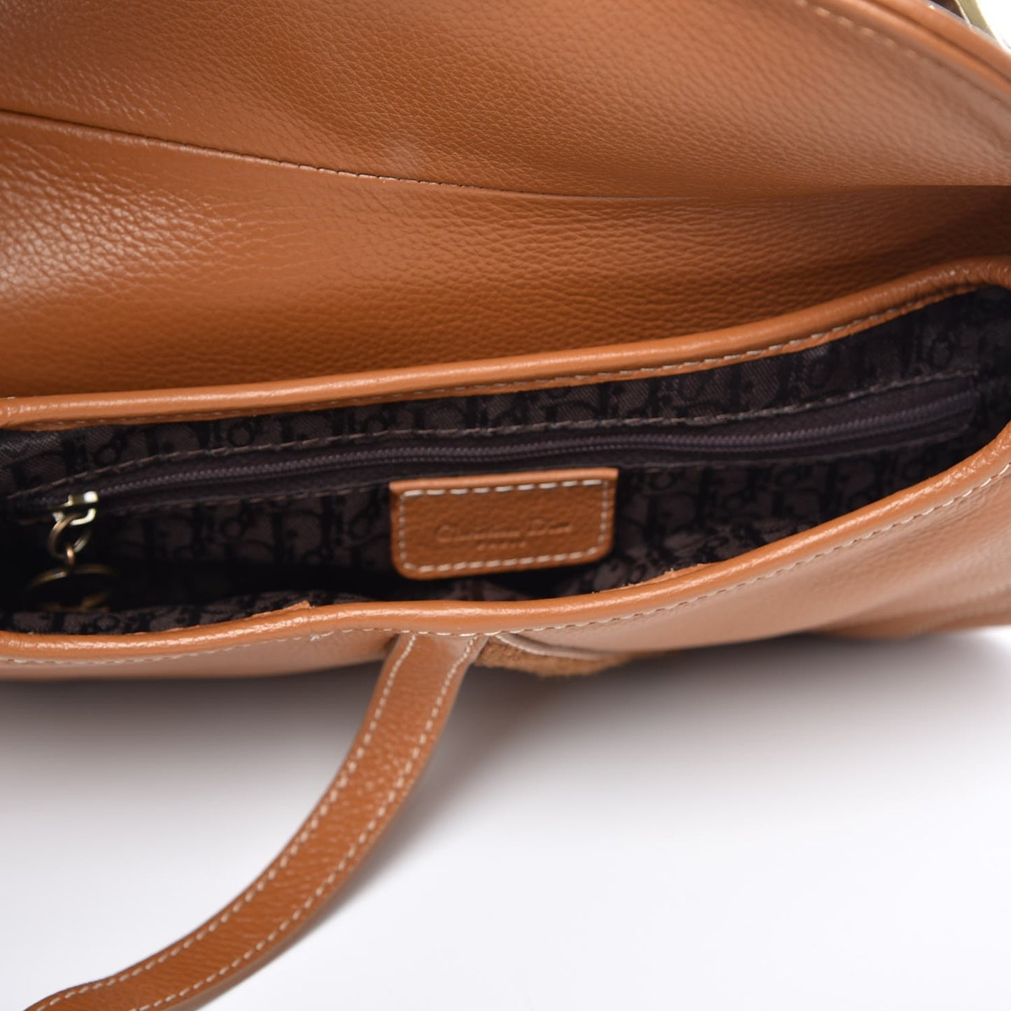 Calfskin Double Saddle Bag Brown