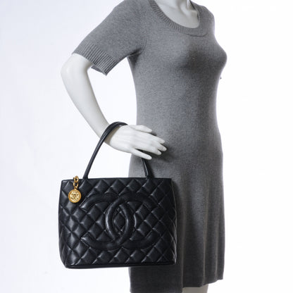Chanel Caviar Medallion Tote Black 2 of 7