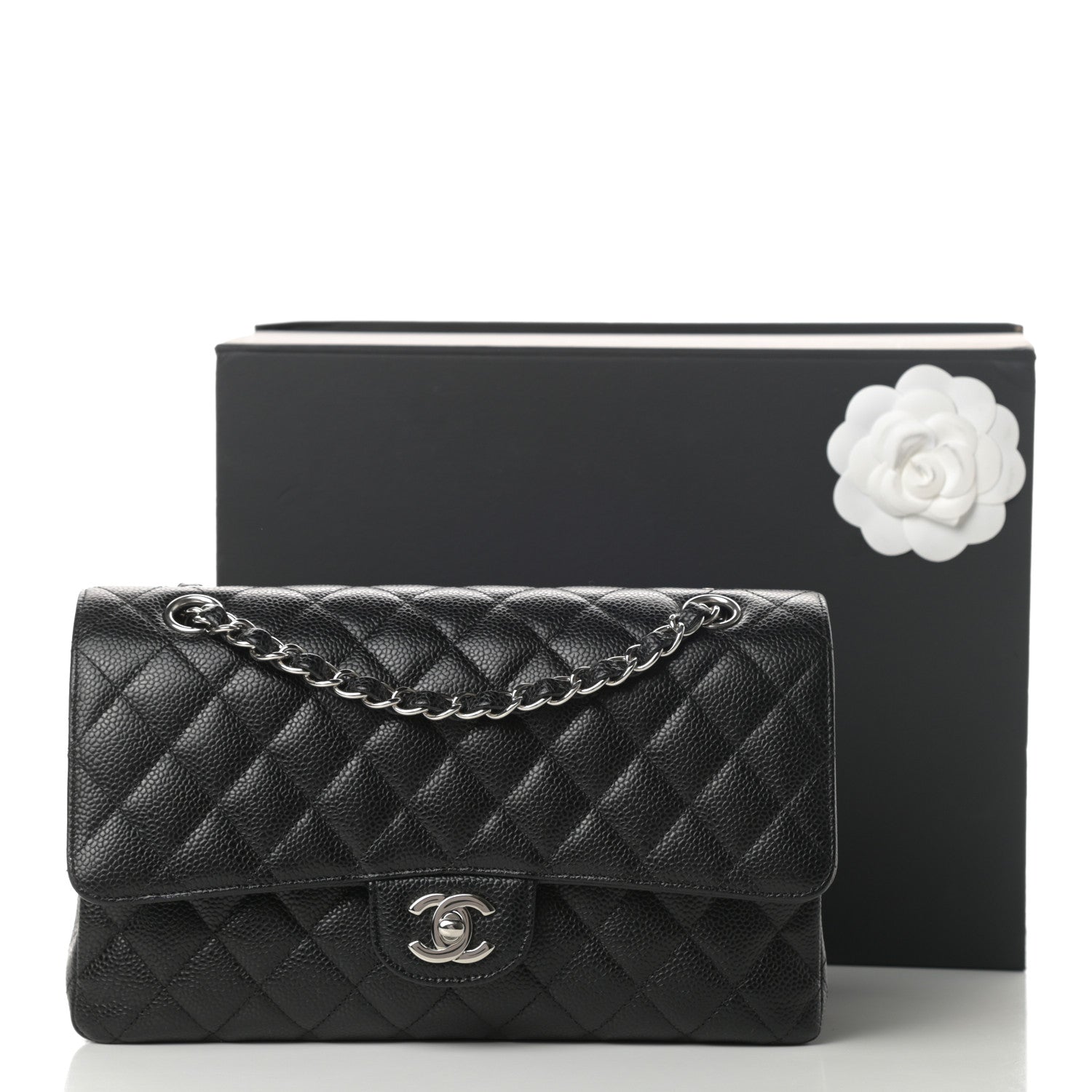Chanel Caviar Quilted Medium Double Flap Black 11 of 11