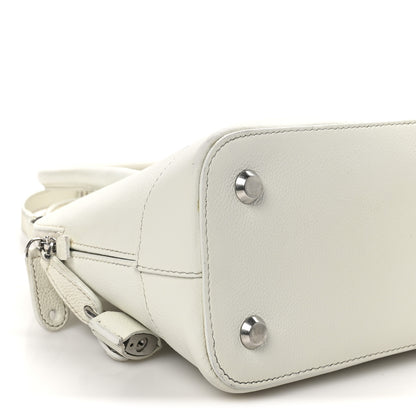 Balenciaga Signature Grained Calfskin Logo S Ville Top Handle Bag White Black 9 of 12