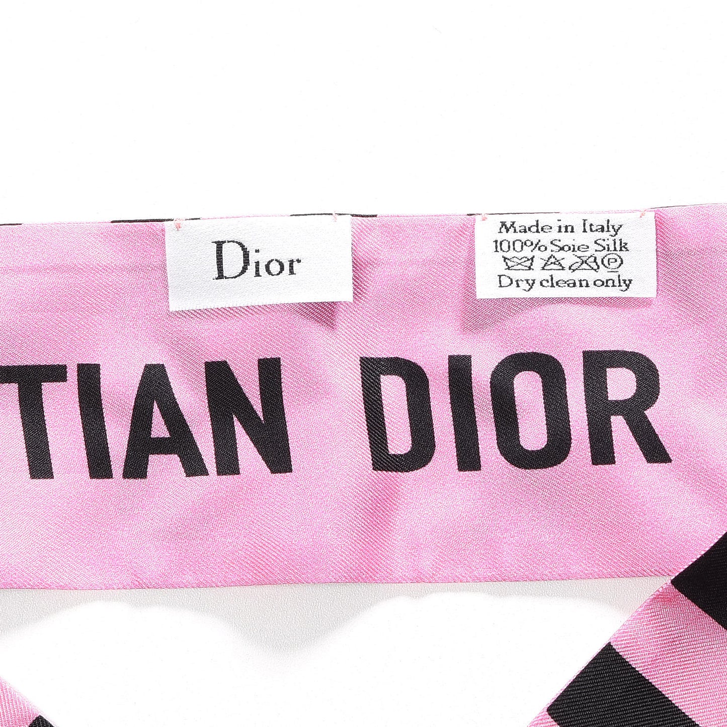 Silk Striped Mitzah Scarf Pink Black