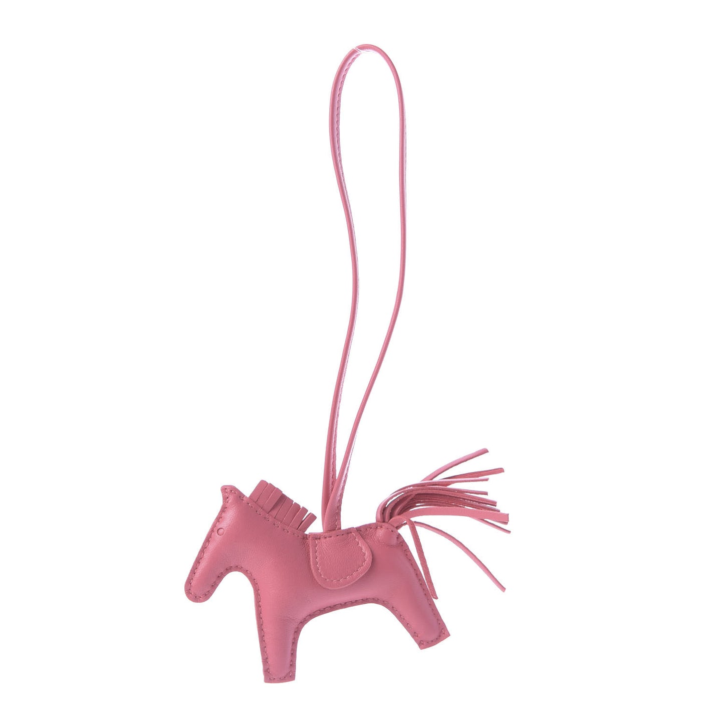 Milo Lambskin Grigri Rodeo Horse Bag Charm PM Rose Azalee