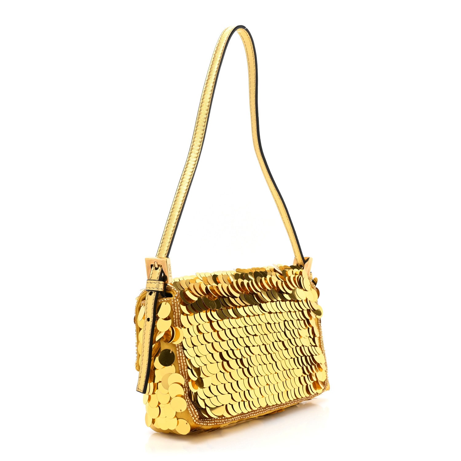 Fendi Satin Sequin Mini Baguette 1997 Gold 1479276 – FASHIONPHILE