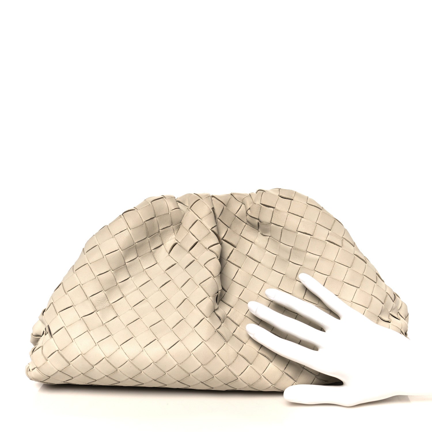 Bottega Veneta Nappa Maxi Intrecciato The Pouch Oversized Clutch Plaster 2 of 11