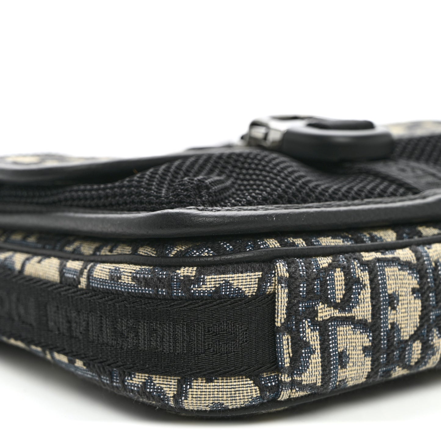 Oblique Jacquard Dior 8 Pouch With Strap Blue Black