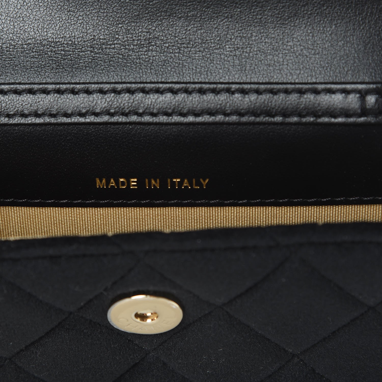 Chanel Velvet Quilted Pearl Crush Flap With Chain Black 10 of 11