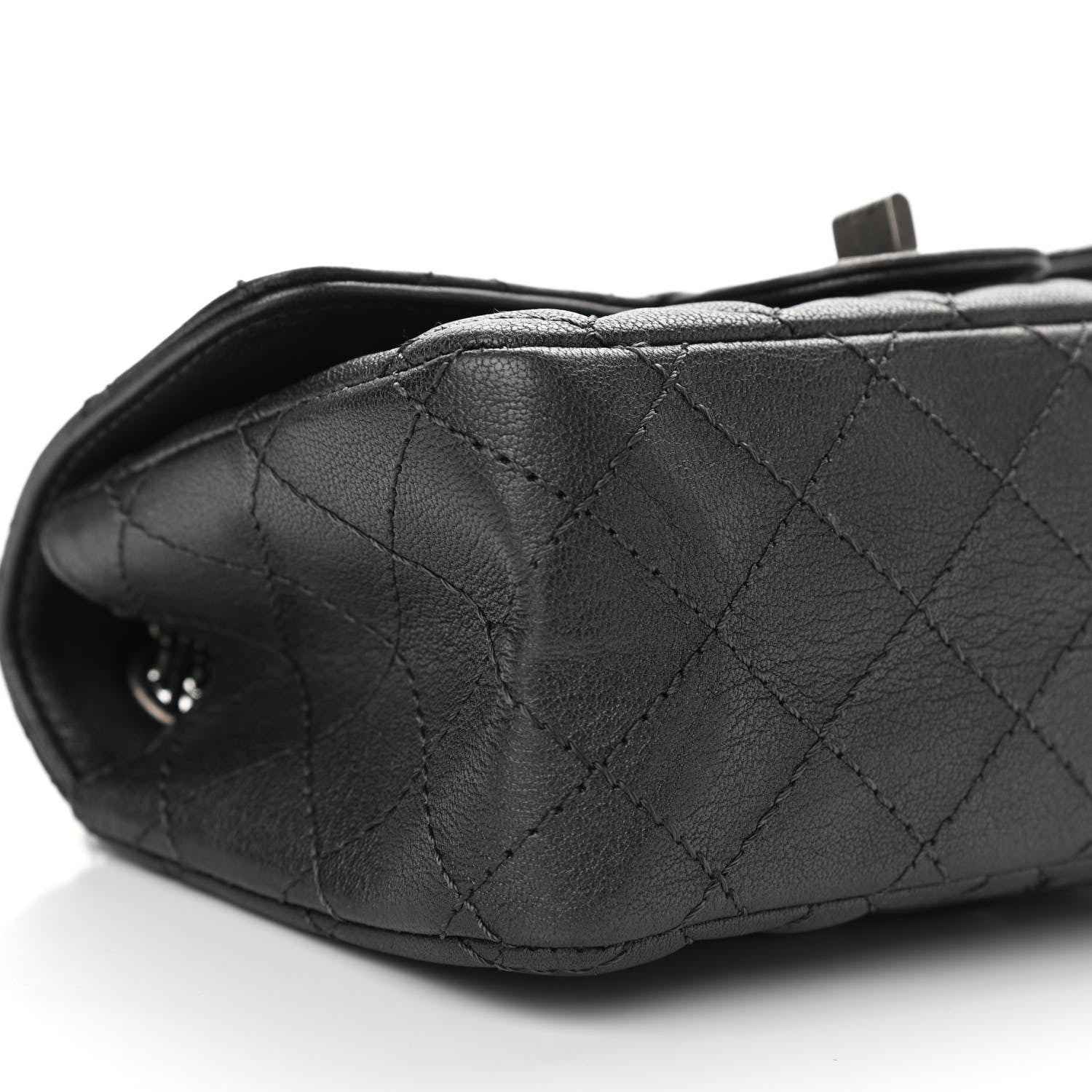 Chanel Metallic Sheepskin Quilted 2.55 Reissue Mini Flap Black 8 of 11