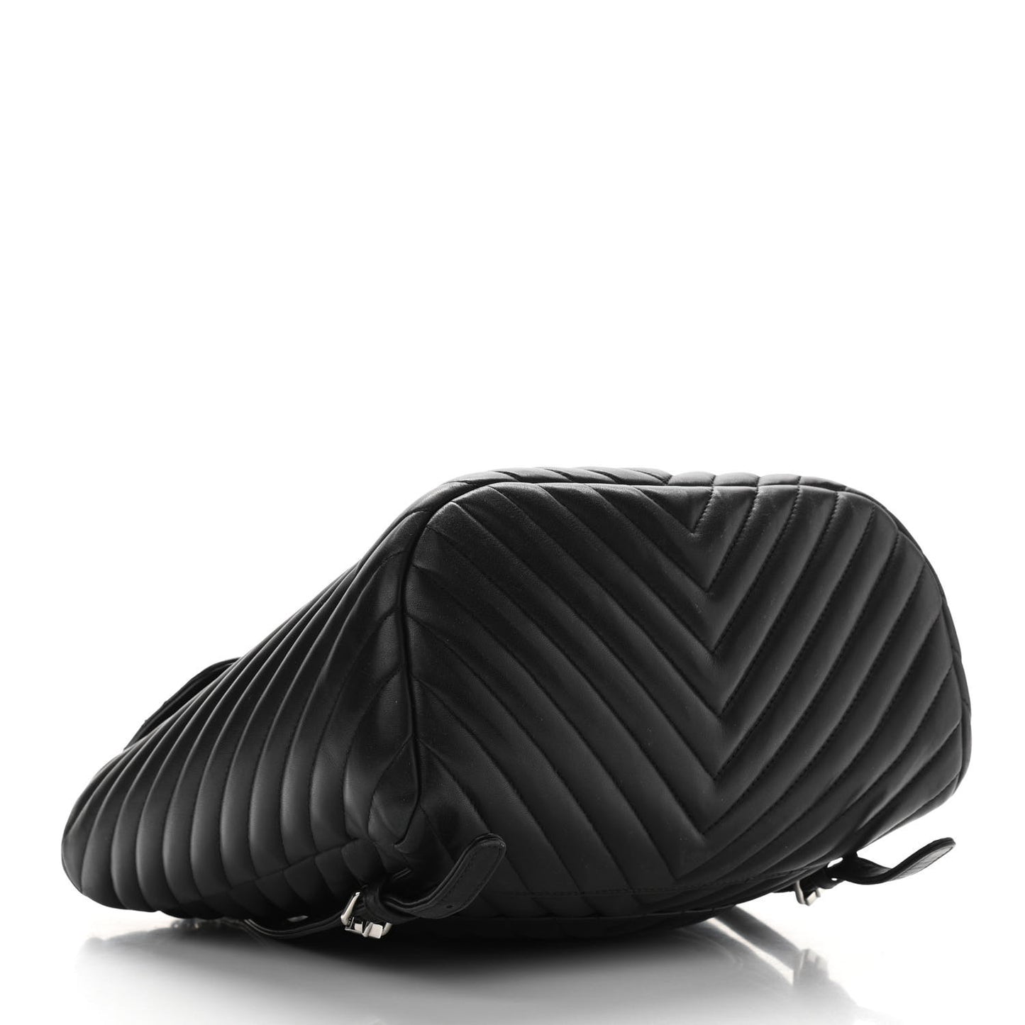 Calfskin Chevron Quilted Large Urban Spirit Backpack Black