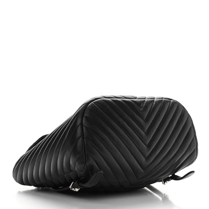 Chanel Calfskin Chevron Quilted Large Urban Spirit Backpack Black 4 of 10