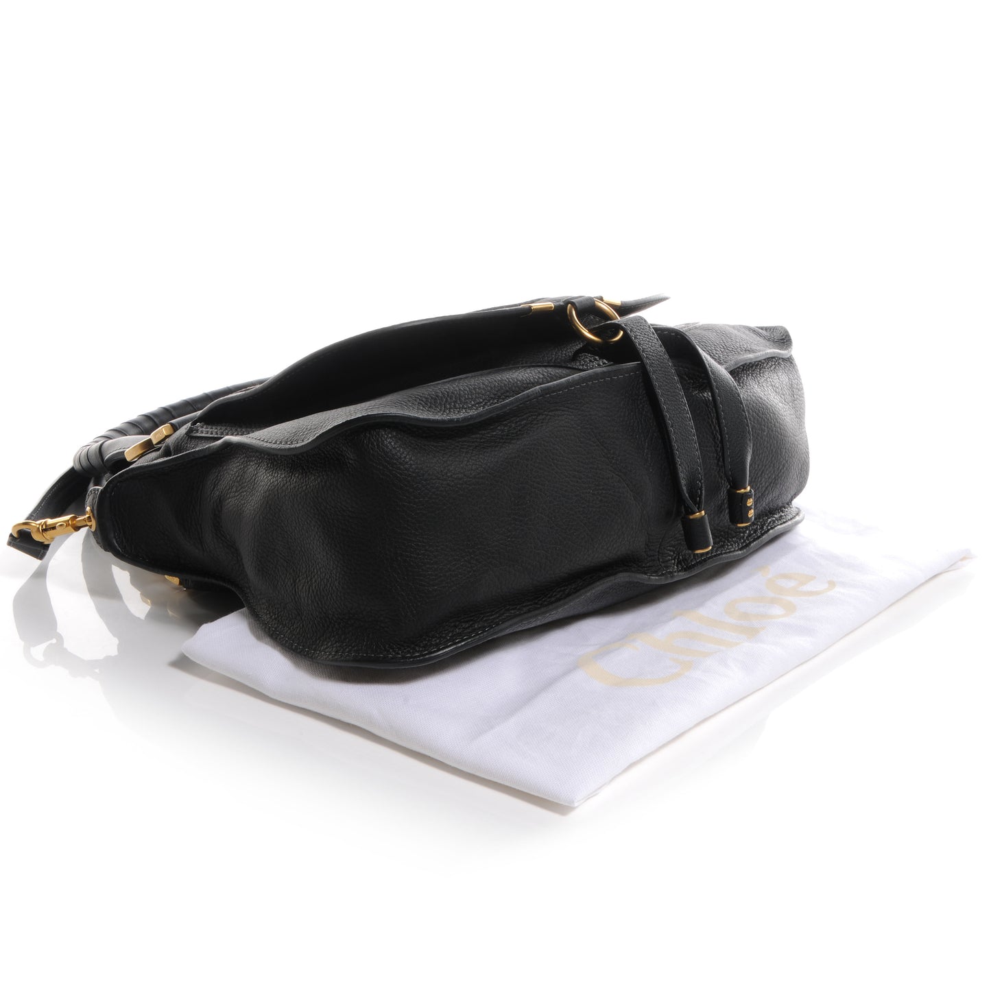 Calfskin Medium Marcie Satchel Black