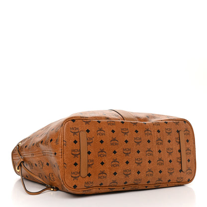 MCM Visetos Large Liz Reversible Shopper Tote Cognac 6 of 15