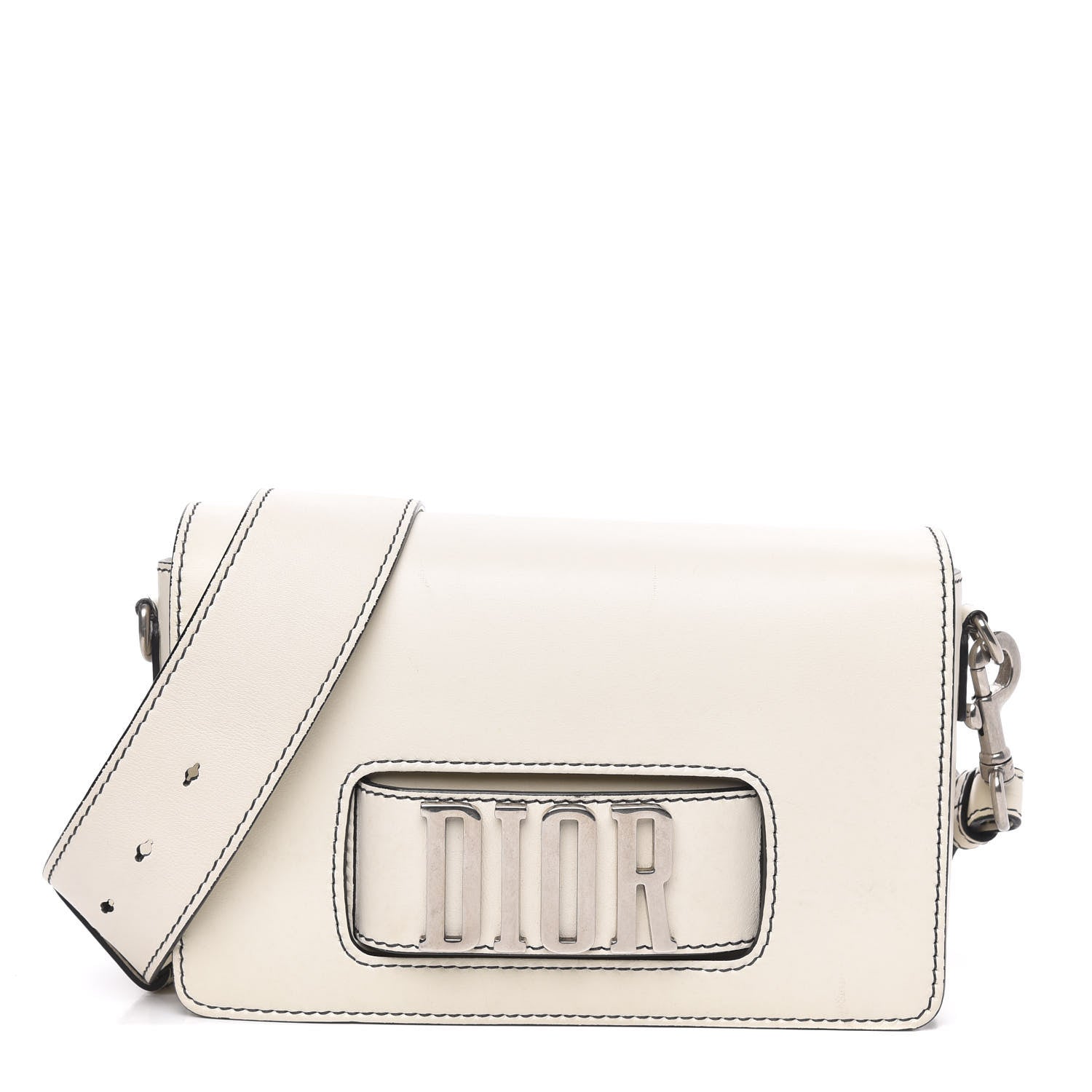 Christian Dior Smooth Calfskin Dio(r)evolution Flap Bag Off White 1 of 13