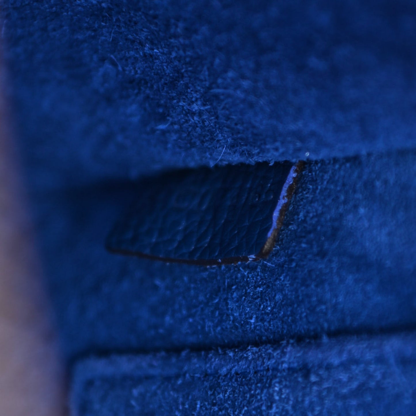 Drummed Calfskin Nano Luggage Indigo