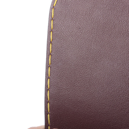 Celine Smooth Calfskin Yellow Stitching Medium Trapeze Burgundy 10 of 14
