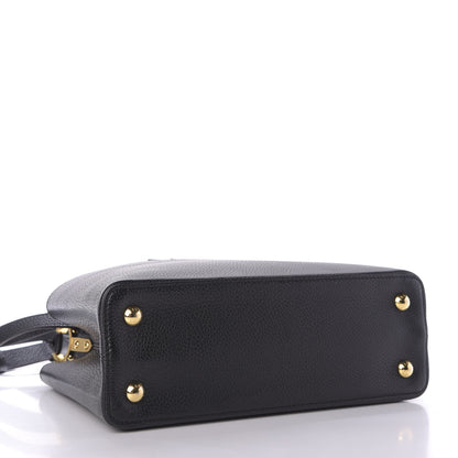 Louis Vuitton Taurillon Capucines PM Black 5 of 9