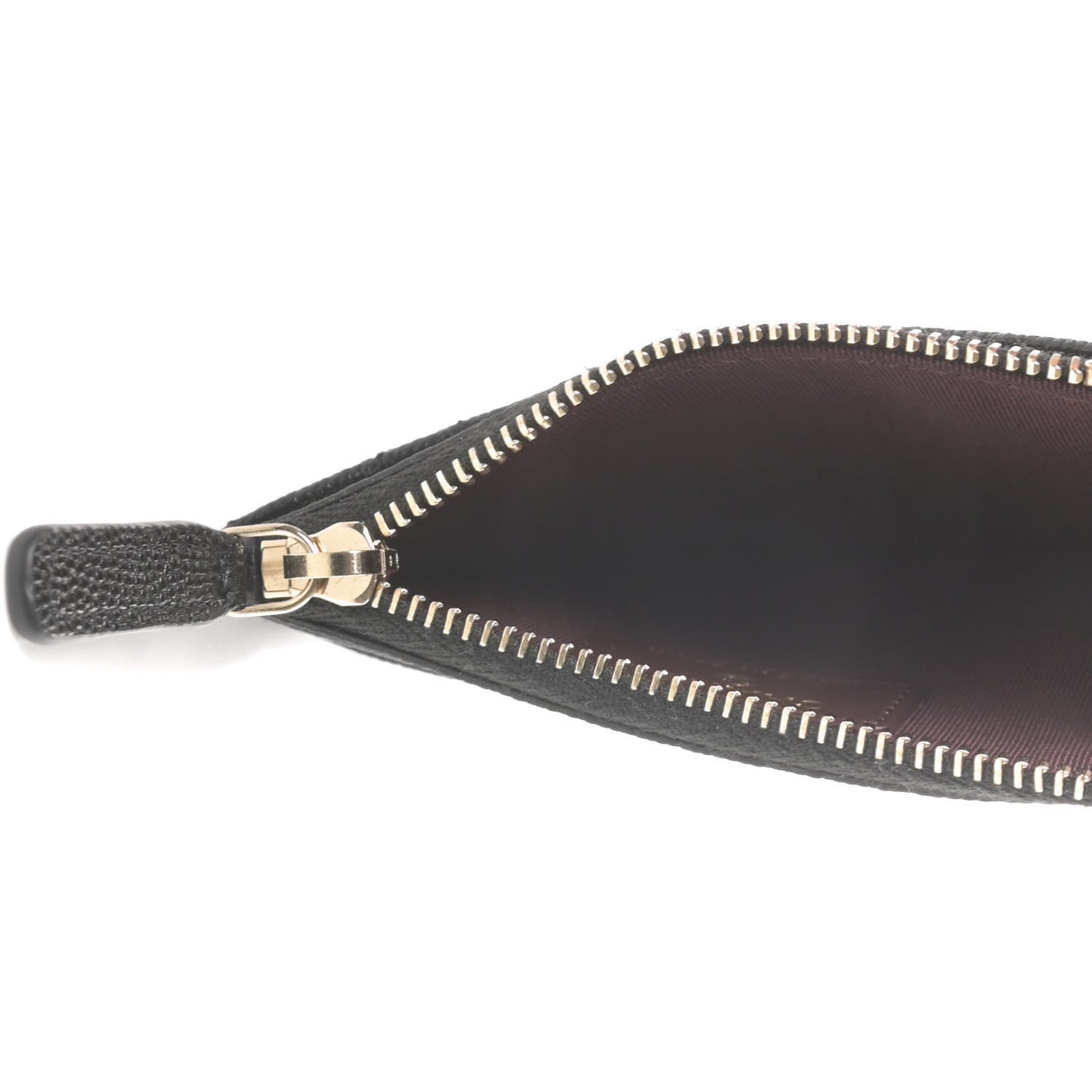Caviar Quilted CC Zip Card Holder Black