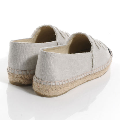 Chanel Toile Espadrilles Beige Black 39 4 of 7