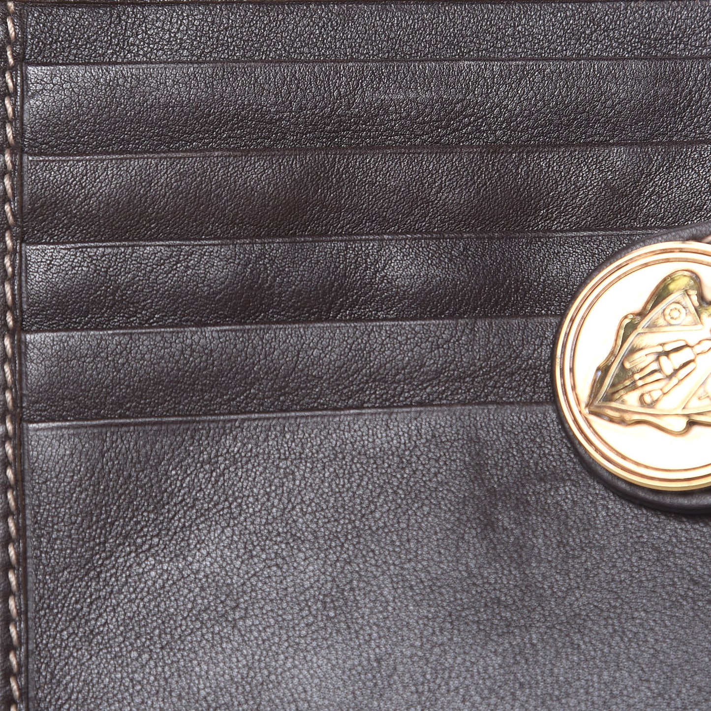 Crystal Monogram Hysteria French Wallet Dark Brown