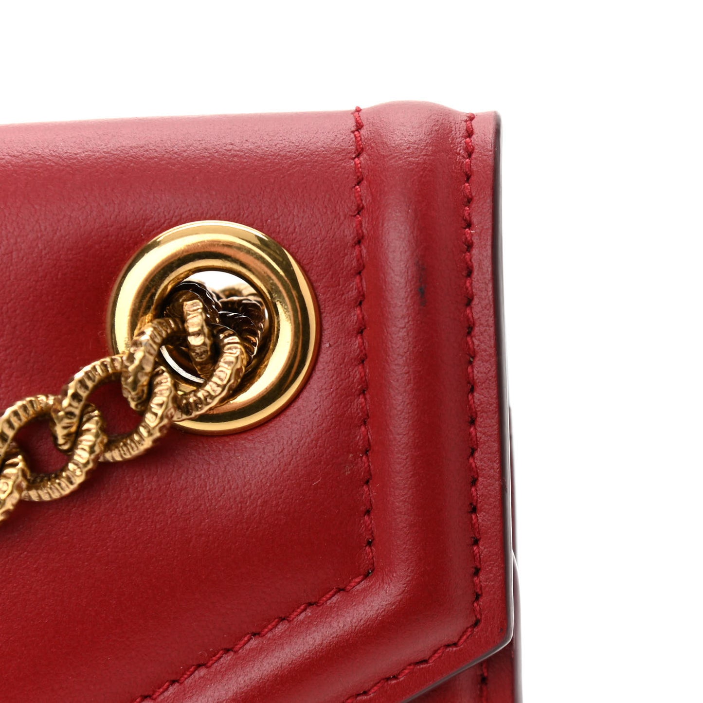 Smooth Calfskin Mini Devotion Crossbody Bag Red