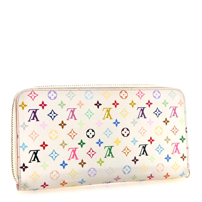 Louis Vuitton Monogram Multicolor Zippy Wallet White Litchi 3 of 13