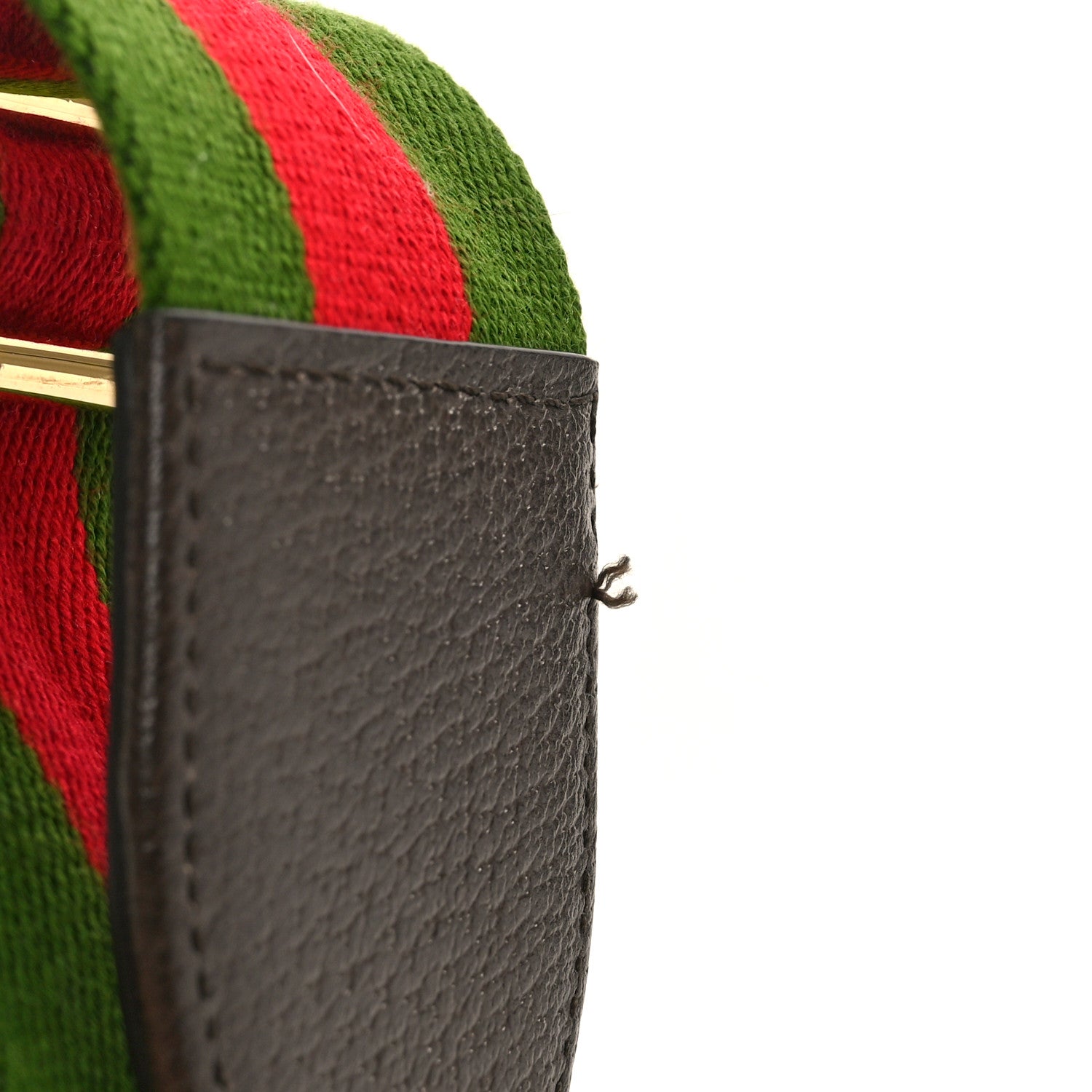 Gucci Monogram Jumbo GG Textured Dollar Calfskin Web Wristlet Messenger Bag Camel Ebony New Acero 10 of 10