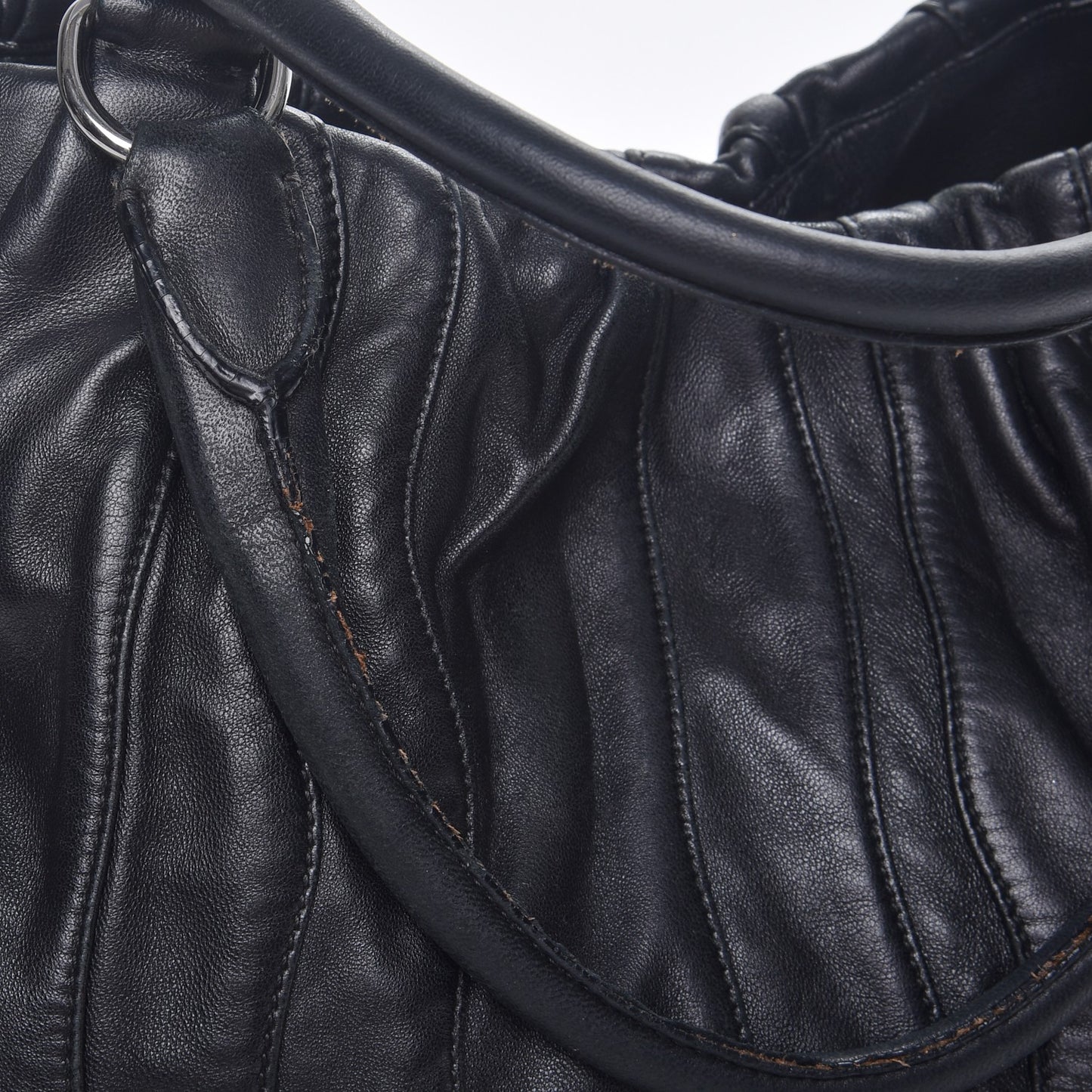 Nappa Mordore Stripes Bag Nero Black