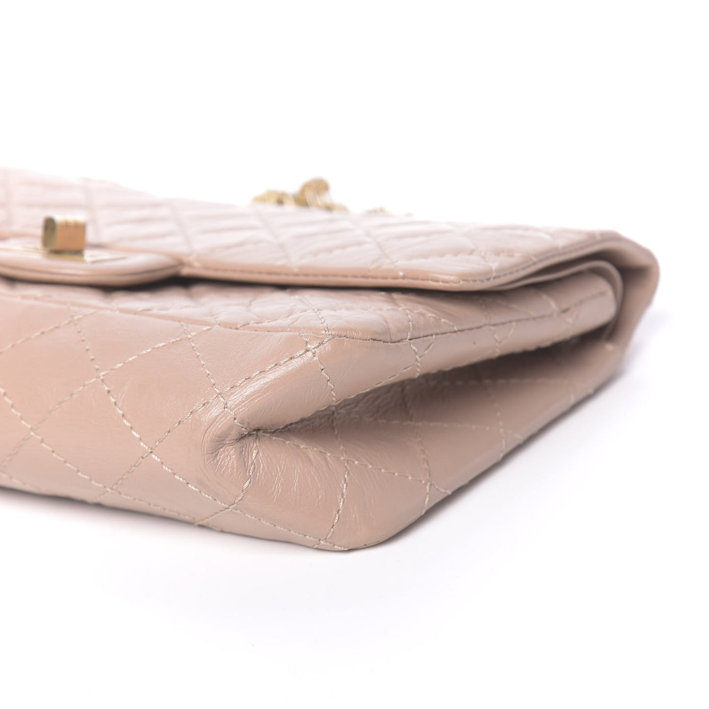 Aged Calfskin Quilted 2.55 Reissue 225 Flap Light Beige