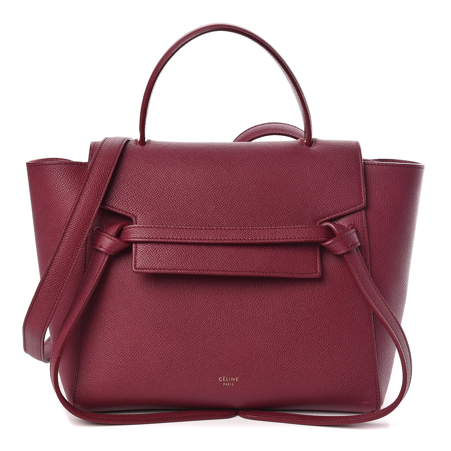 Grained Calfskin Micro Belt Bag Plum