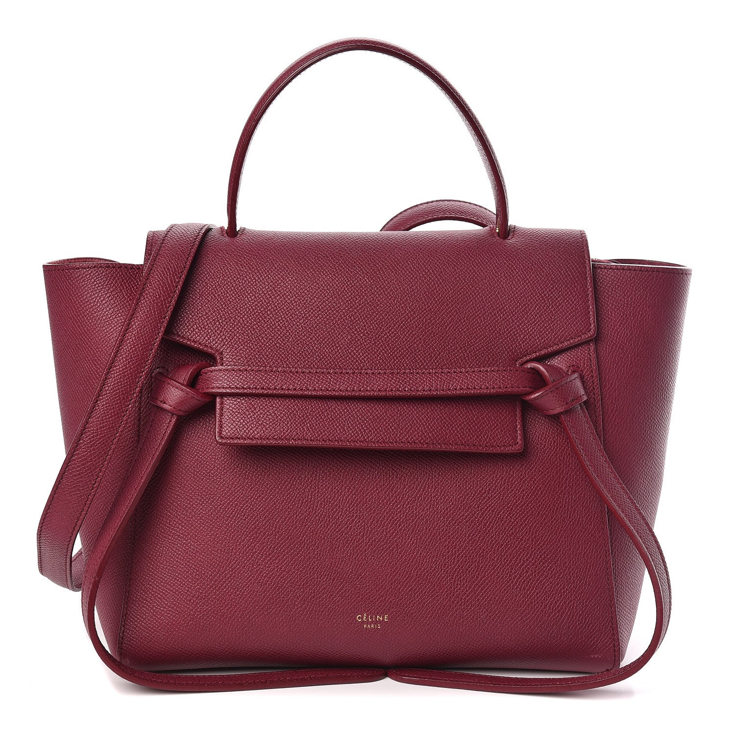 Celine Grained Calfskin Micro Belt Bag Plum 1 of 14