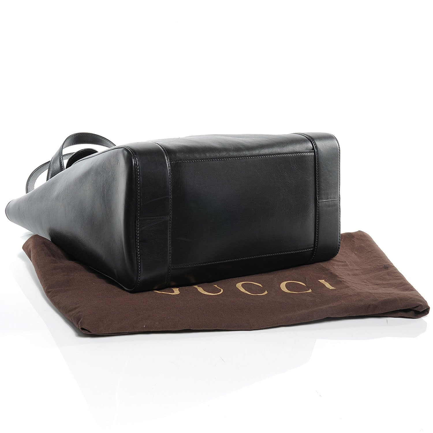 Gucci Leather Medium Ribot Horse Heads Tote Black 5 of 8