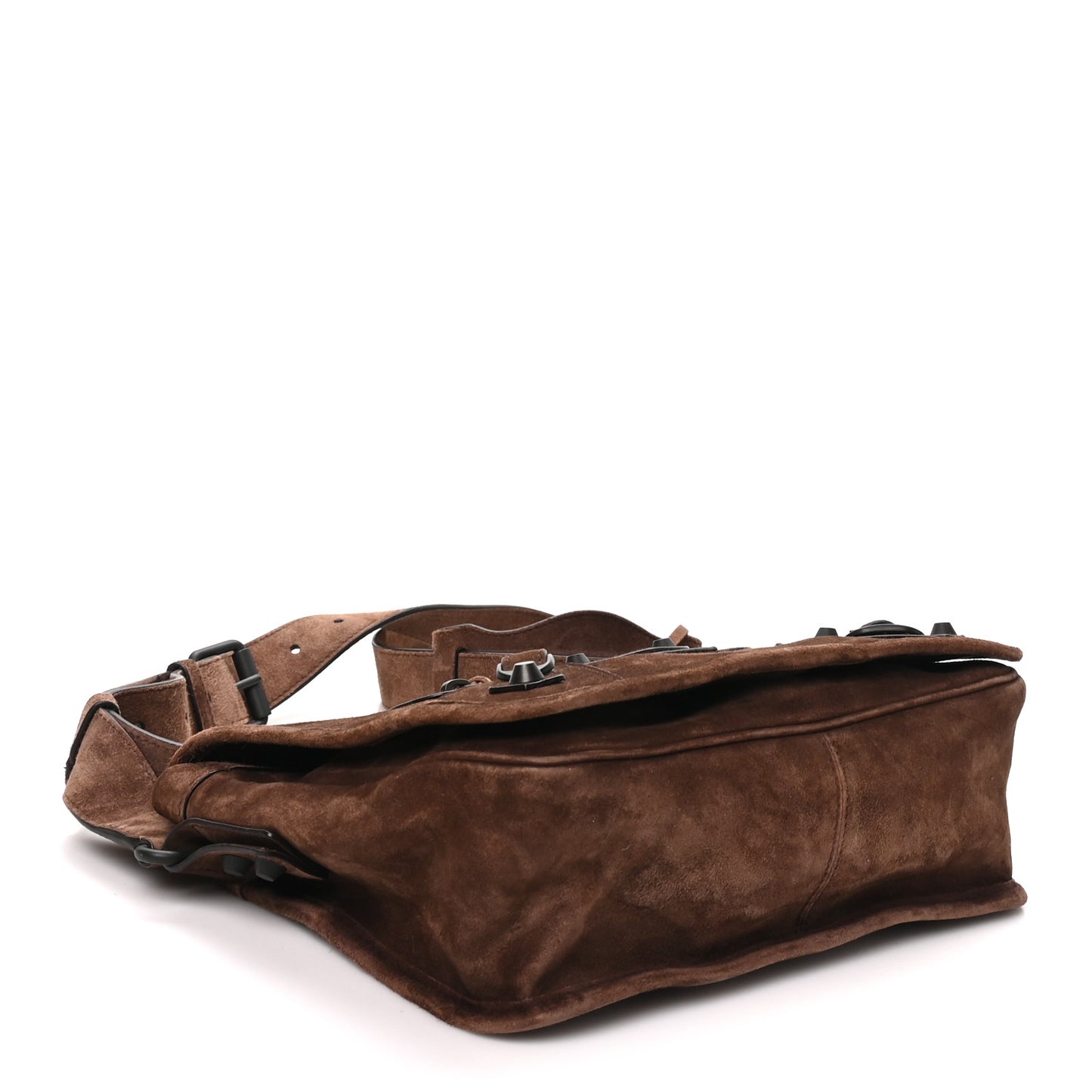 Waxed Suede Calfskin Classic Hardware Le City Flap Light Espresso