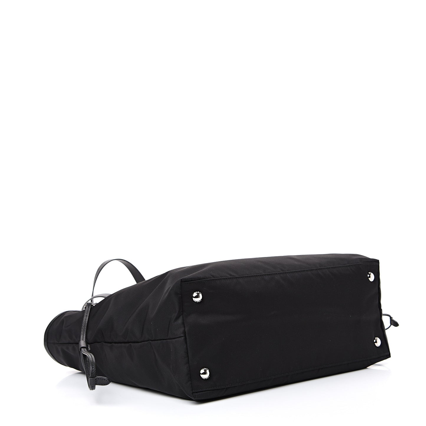 Tessuto Nylon Vela Saffiano Tote Black