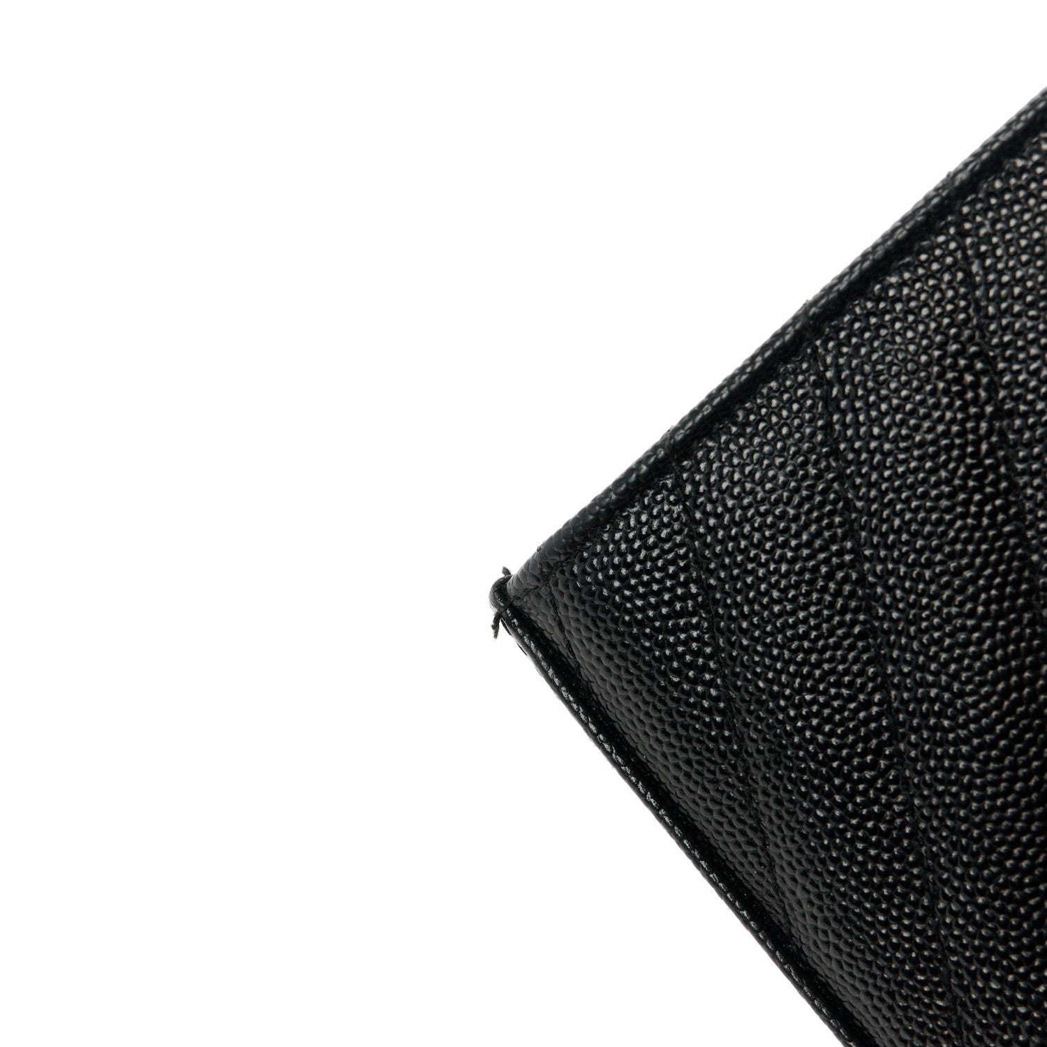 Saint Laurent Grain De Poudre Matelasse Chevron Monogram Chain Wallet Black 11 of 12