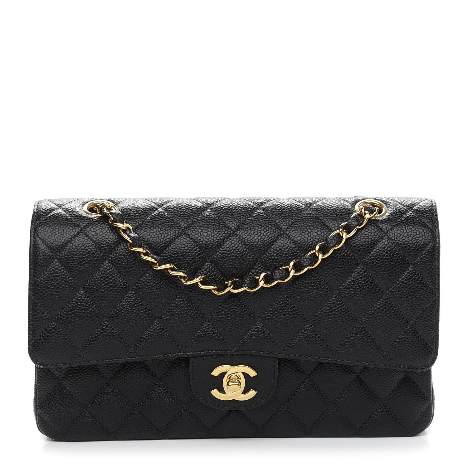 Chanel Caviar Quilted Medium Double Flap Black 1 of 10