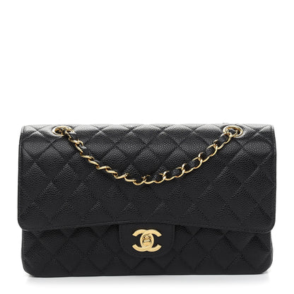 Chanel Caviar Quilted Medium Double Flap Black 1 of 10