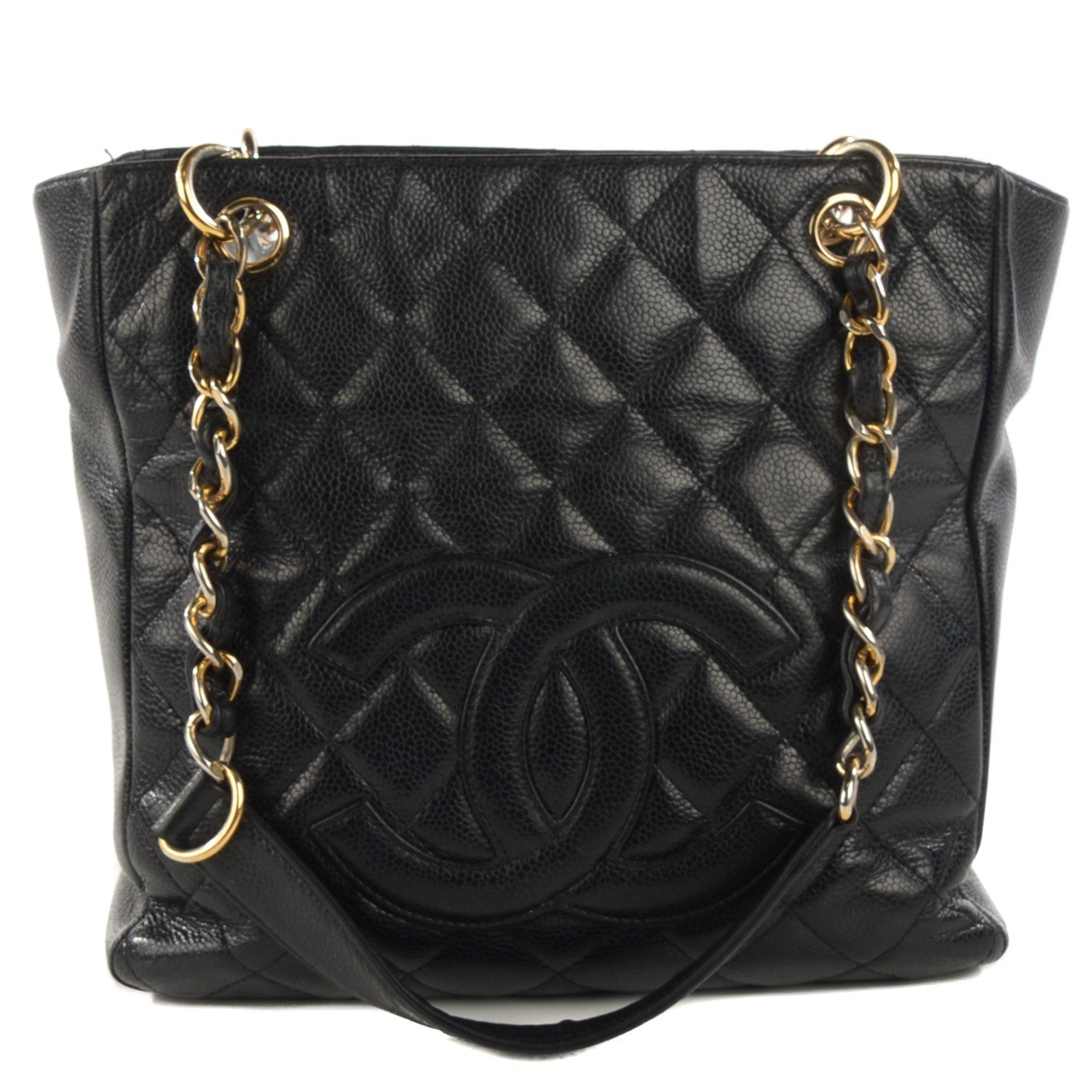 Chanel Caviar Quilted Petit Shopping Tote PST Black 1 of 8